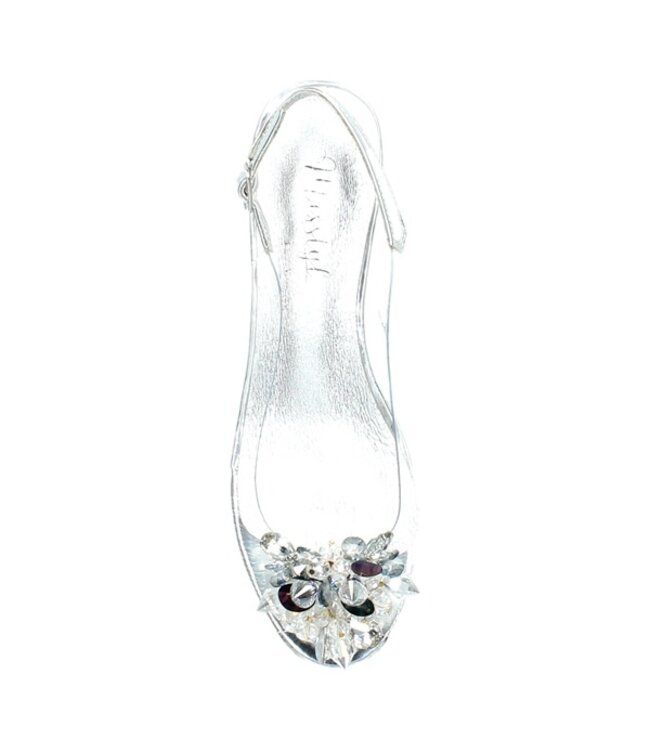 Laura Vita transparent slingback silver