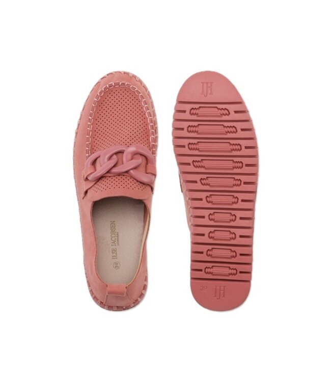 Ilse Jacobsen loafers met ketting roze