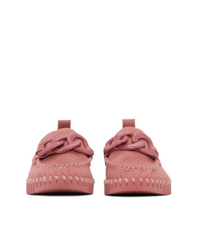 Ilse Jacobsen loafers with chain pink