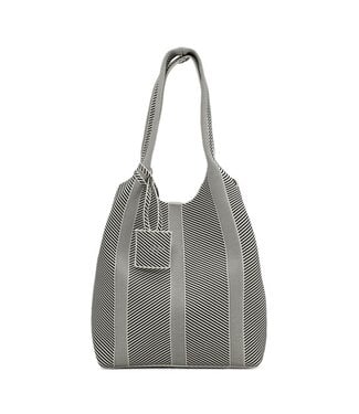 Ilse Jacobsen Ilse Jacobsen Knitty women's bag beige with black