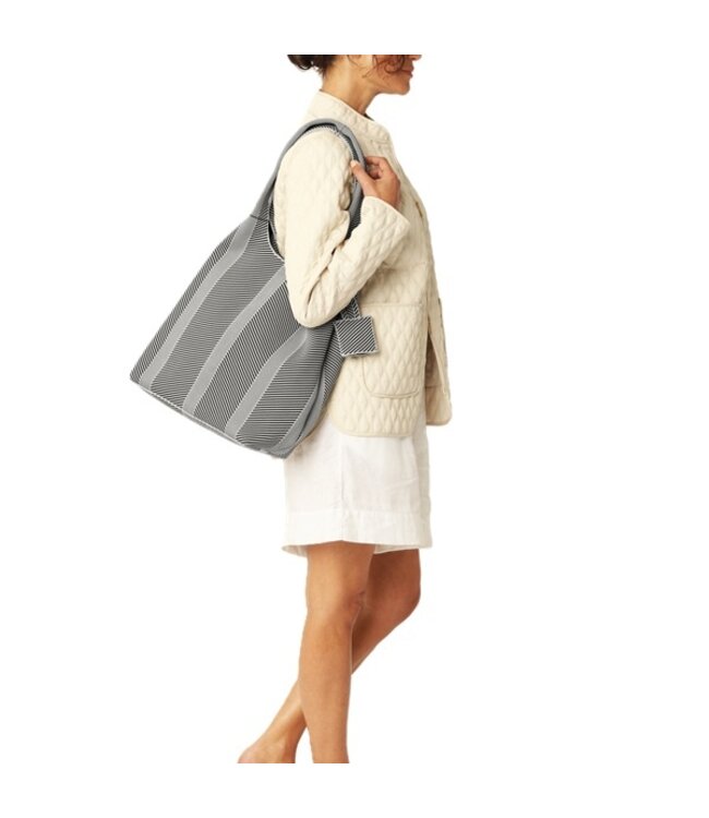 Ilse Jacobsen Knitty women's bag beige with black