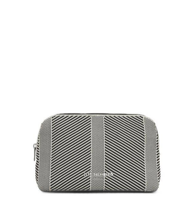 Ilse Jacobsen Knitty Make-up bag beige with black