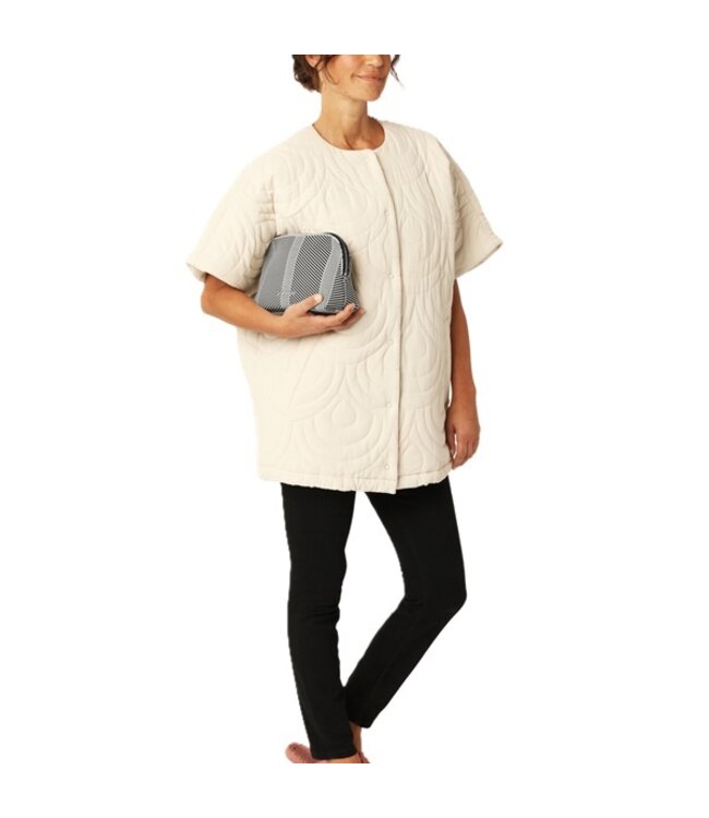 Ilse Jacobsen Knitty Make-up tas beige met zwart