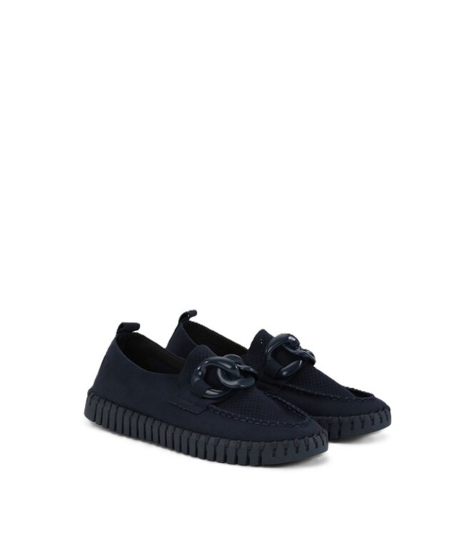 Ilse Jacobsen loafers with chain dark blue