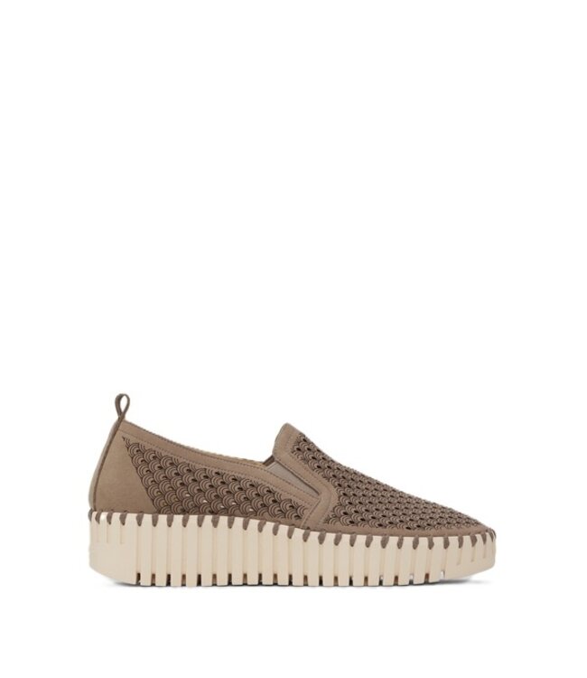 Ilse Jacobsen Tulip slip-on with wedge sole khaki