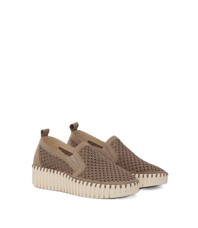 Ilse Jacobsen Tulip slip-on with wedge sole khaki