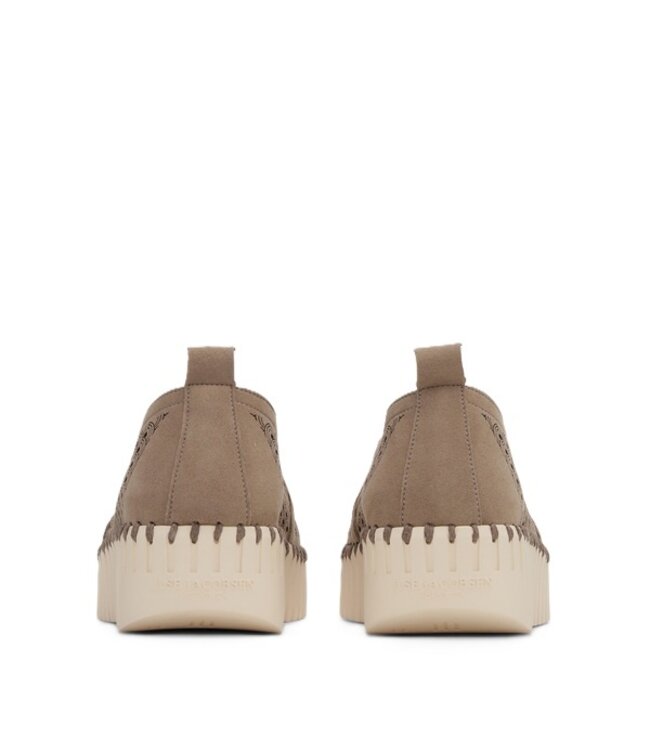 Ilse Jacobsen Tulip slip-on with wedge sole khaki