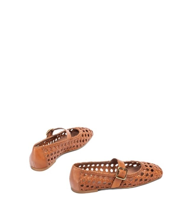 Unisa Mary Jane braided leather brown