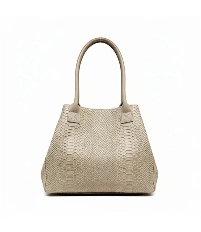 Zeen Zeen Bag damestas taupe leer