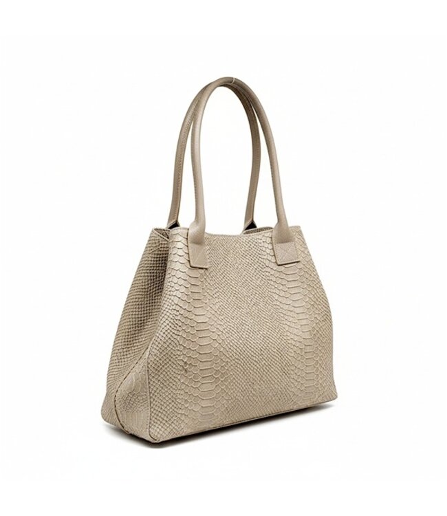 Zeen Bag damestas taupe leer