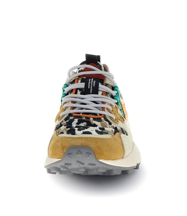 Flower Mountain women's sneakers brown, beige camo