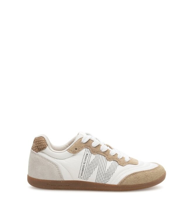 Woden Nanna dames sneakers wit met beige