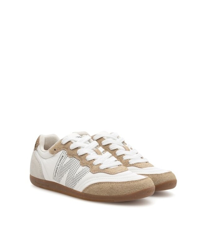 Woden Nanna dames sneakers wit met beige