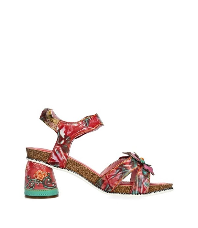 Laura Vita Laura Vita kurk voetbed sandaal met floral print