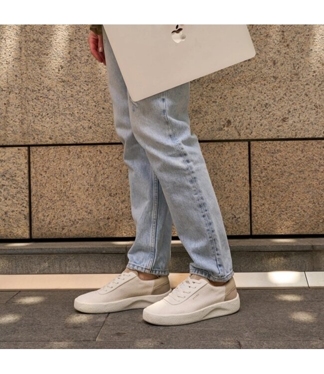 Adyro Premium women's sneakers white fabric