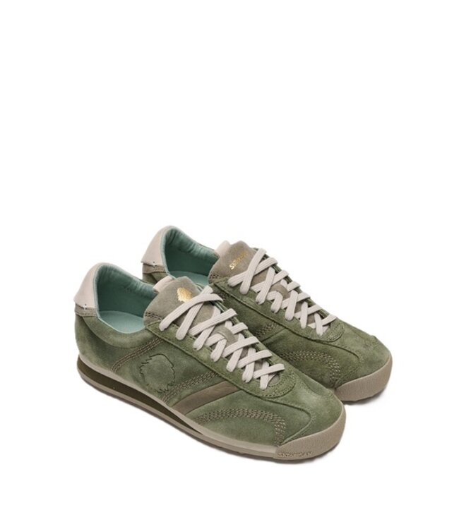 Satorisan Stardust Suède dames sneakers groen