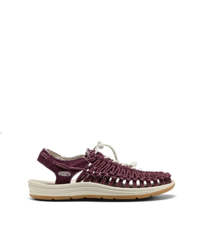 Keen Uneek women's sandals burgundy canvas