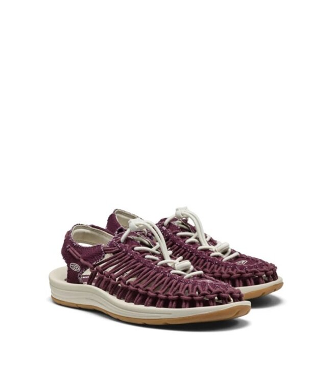 Keen Uneek dames sandalen bordeaux canvas