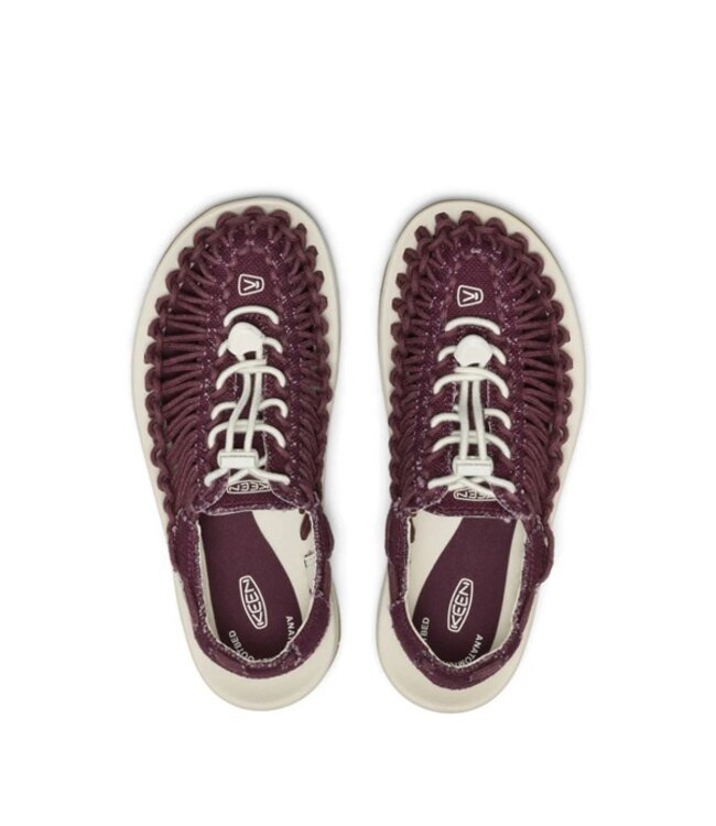 Keen Uneek dames sandalen bordeaux canvas