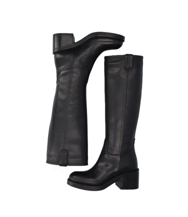 Julie Dee high boot black leather
