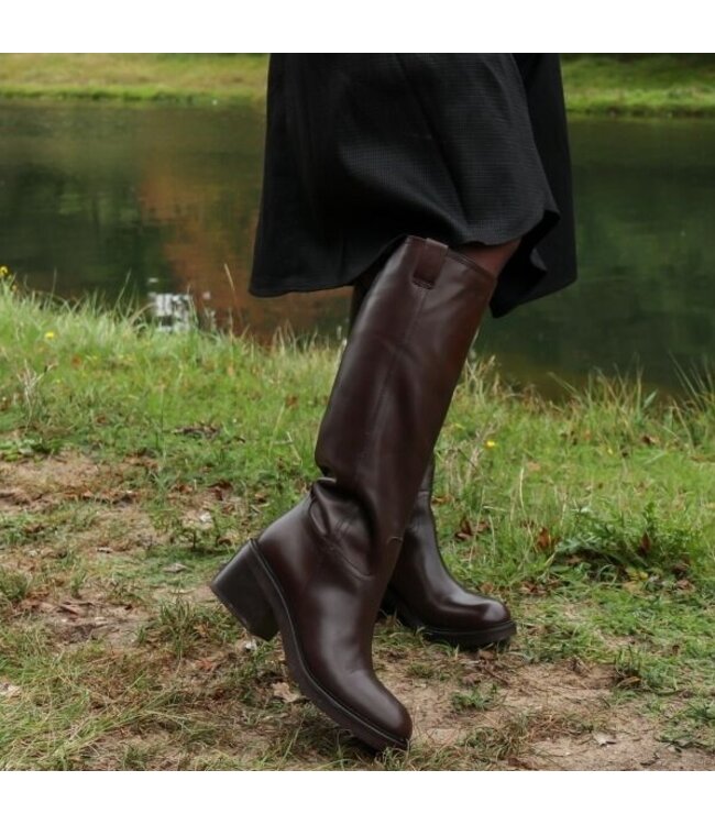 Julie Dee high boot black leather