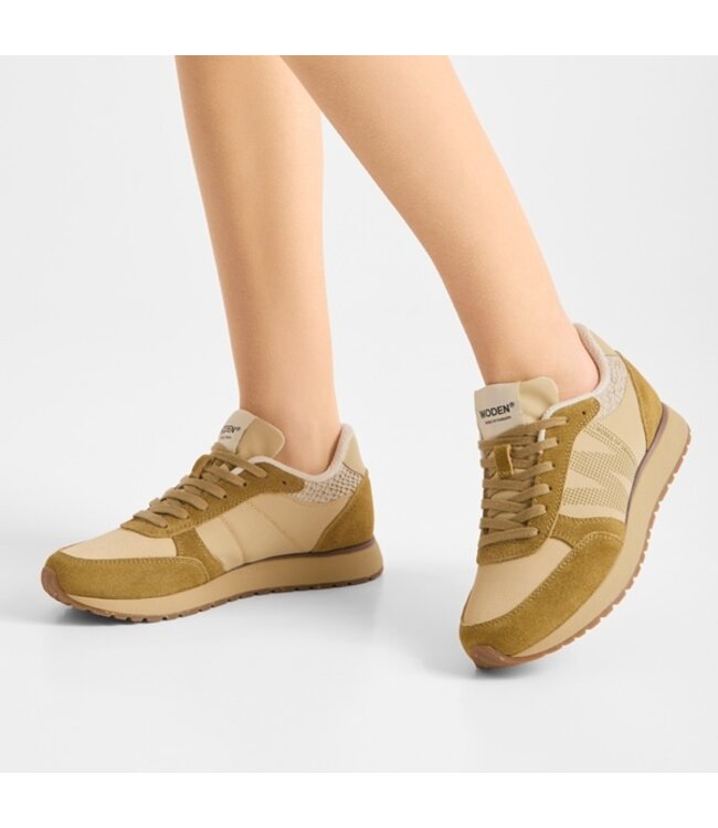 Woden Ronja Khaki multi dames sneakers