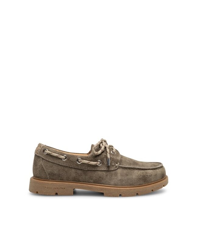 Woden dames bootschoen silver mink suède