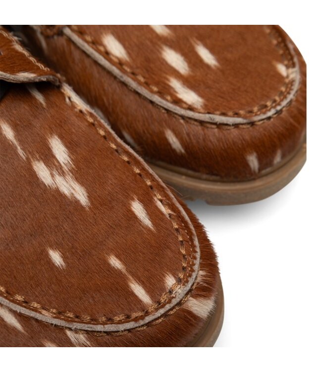Woden ladies boat shoe with bambi print