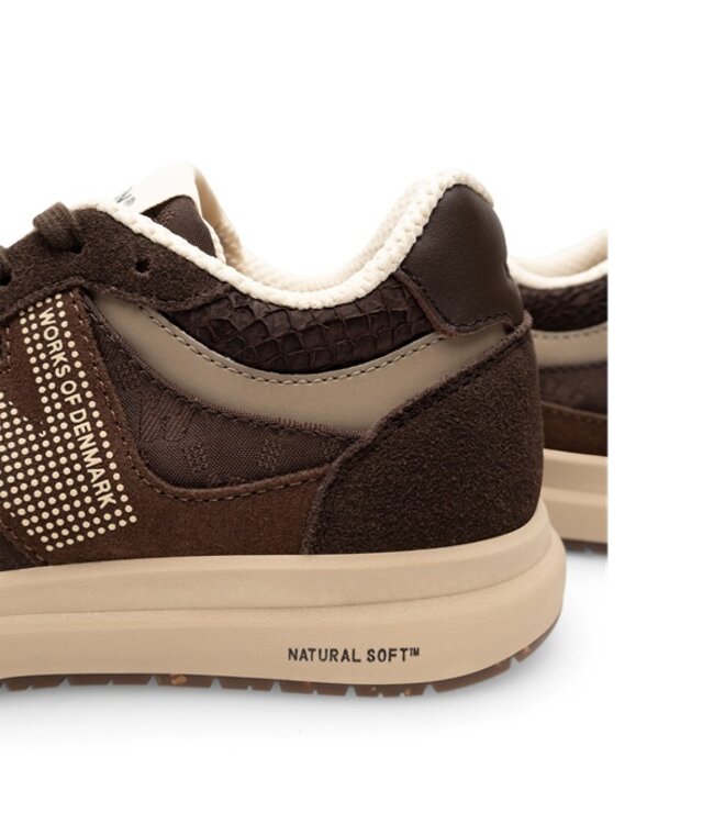 Woden Rigmor Heritage Choco dames sneakers