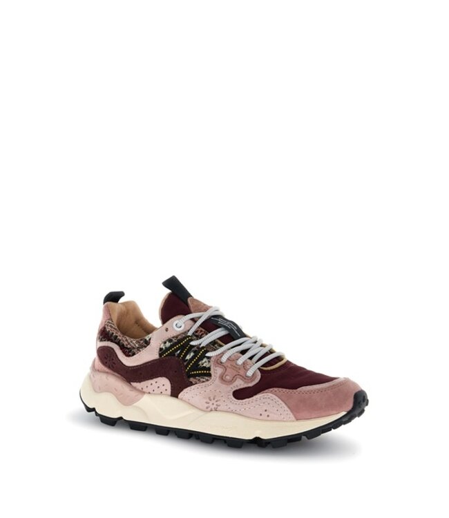 Flower Mountain dames sneakers bordo, roze