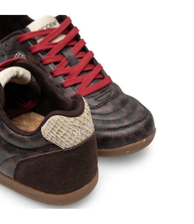 Woden Nanna dames sneakers dark leopard