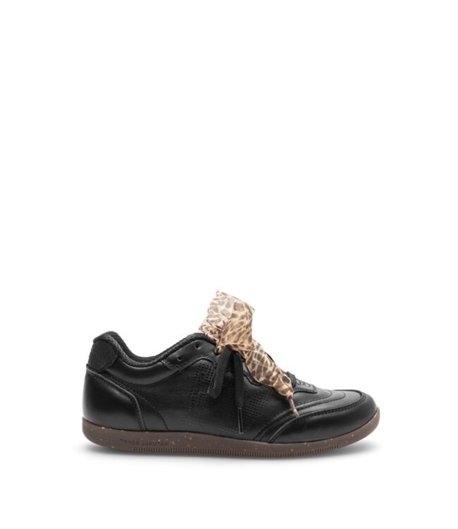 Woden Nanna dames sneakers zwart leer