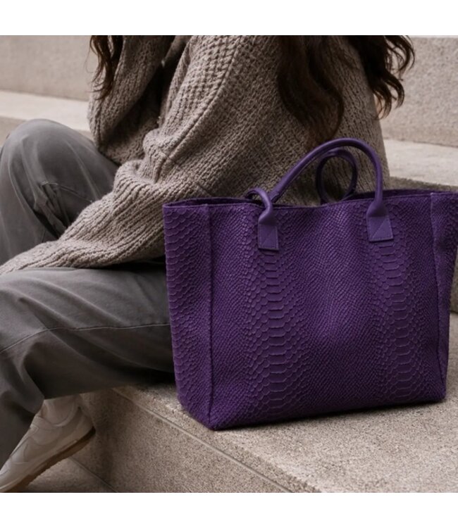 Zeen Bag ladies bag purple leather