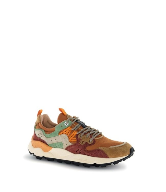 Flower Mountain women's sneakers cognac brown multi