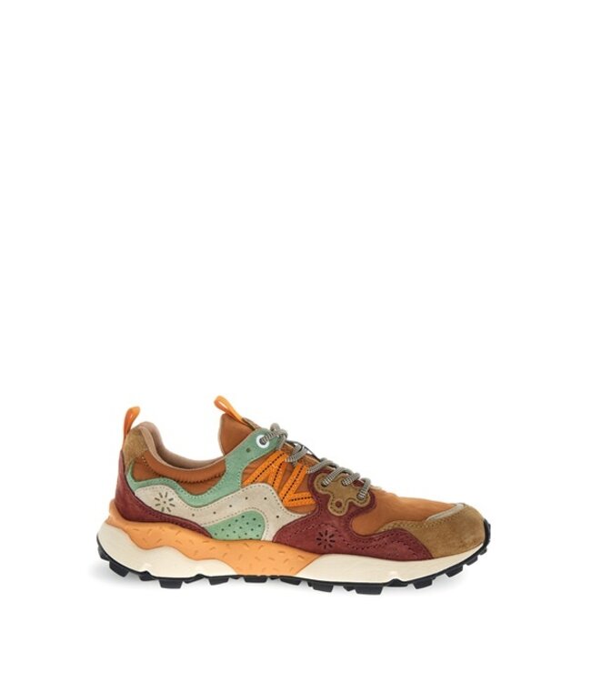 Flower Mountain women's sneakers cognac brown multi