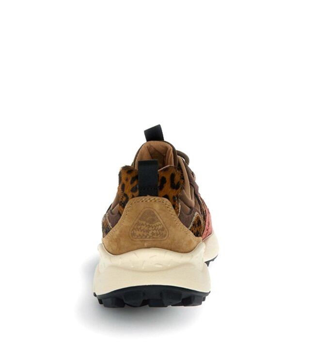 Flower Mountain women's sneakers brown, burgundy
