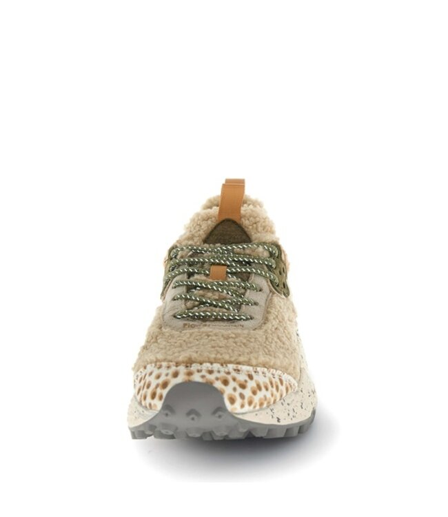 Flower Mountain dames sneakers beige teddy, suède