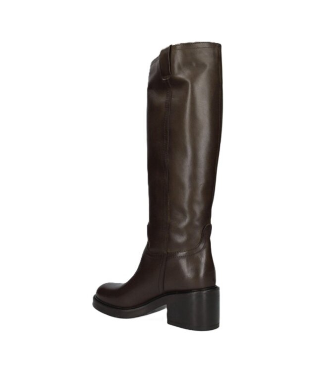 Julie Dee high boot dark brown leather