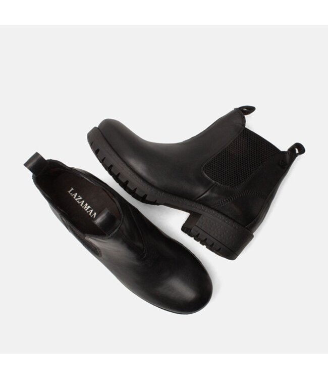 Lazamani dames chelsea boots zwart leer