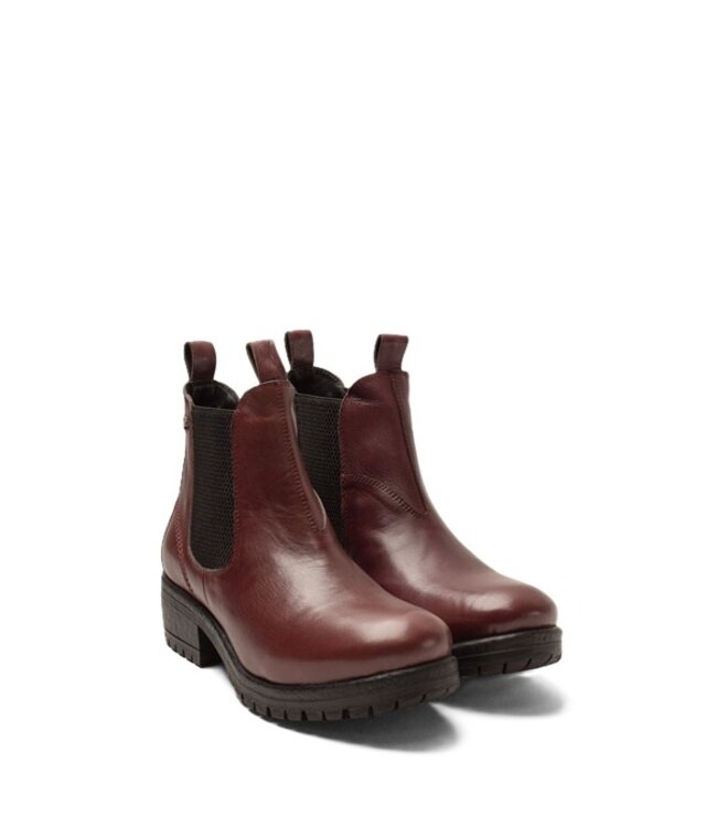 Lazamani women's Chelsea boots burgundy leather