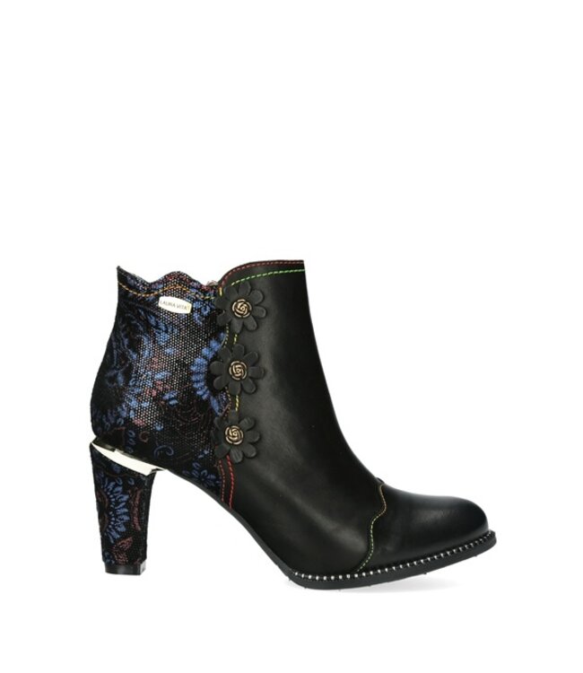 Laura Vita elegant ankle boot black leather/suede