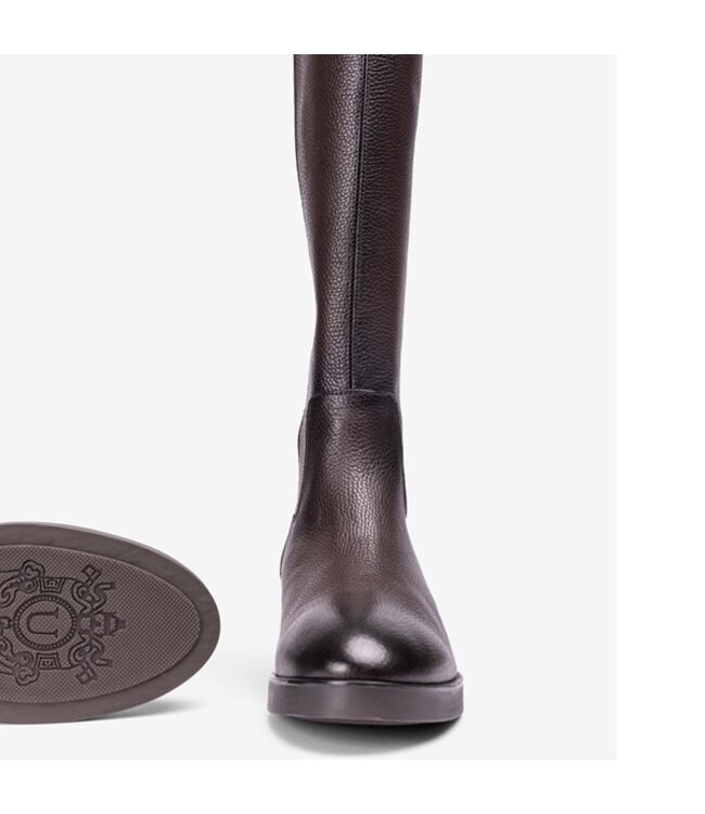 Unisa Ebba long women's boot dark brown leather