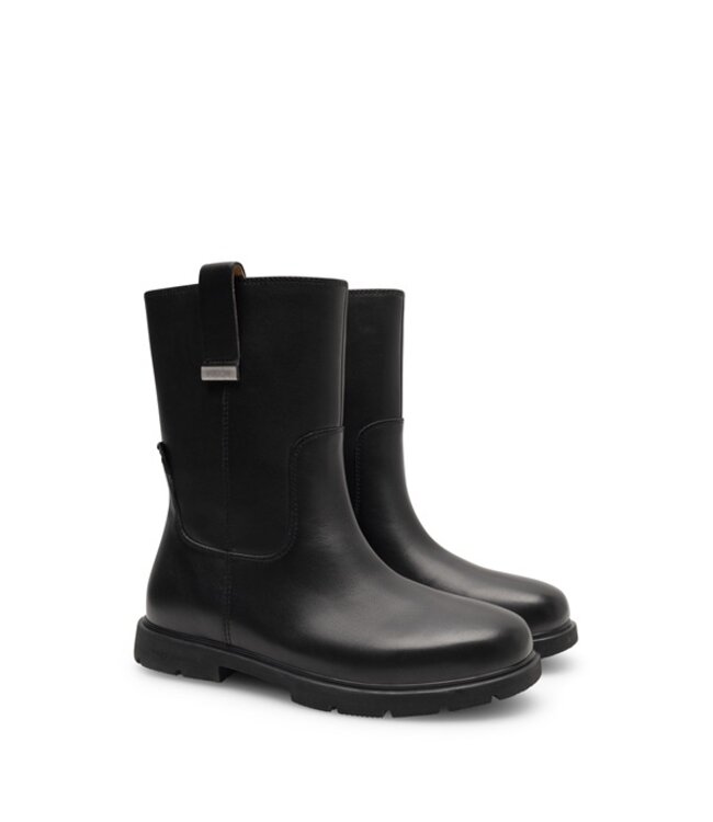 Woden Luna leren boots zwart