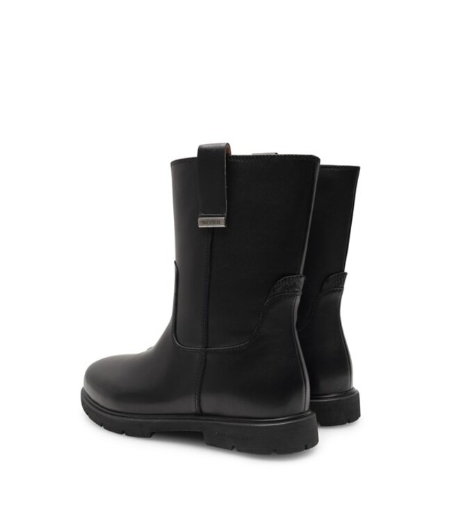 Woden Luna leren boots zwart