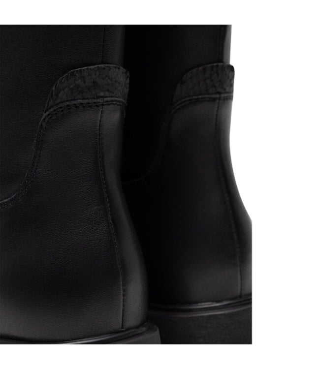 Woden Luna leren boots zwart