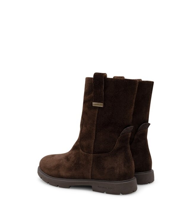 Woden Luna Suède boots donkerbruin