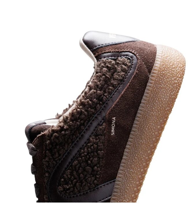 Verbenas Simona brown wool women's sneakers