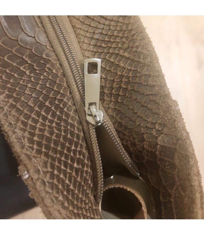 Zeen Bag ladies bag dark taupe leather