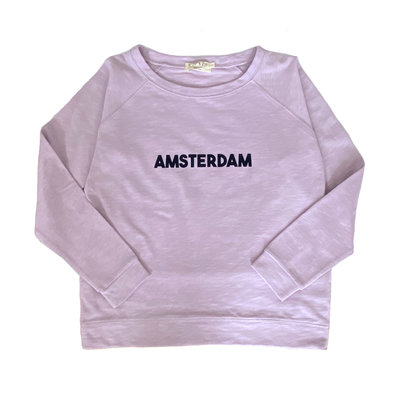dræbe Sociologi Mening Dames sweater Amsterdam lila - Broer en Zus