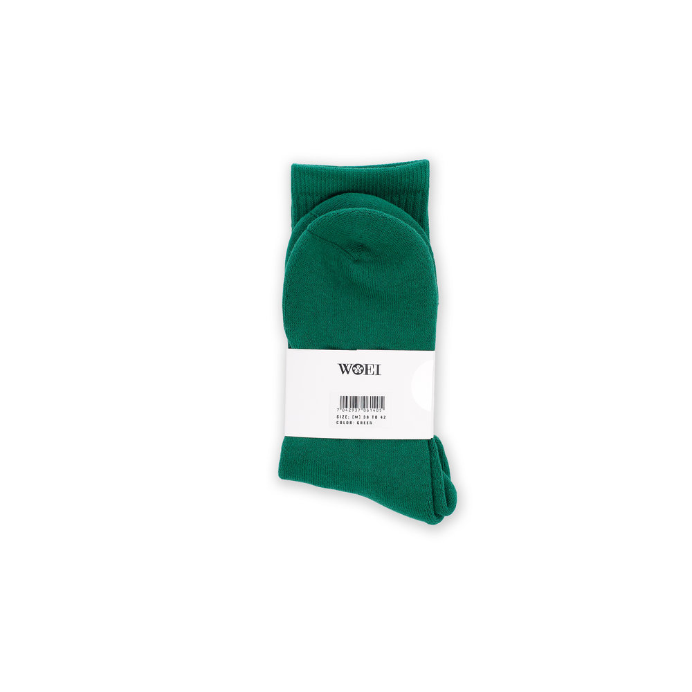 WOEI WOEI SCRIPT SOCKS 'FOREST GREEN' WOEI SCRIPT SOCKS 'FOREST GREEN'